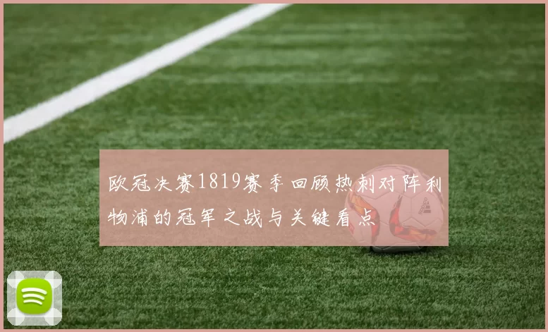 欧冠决赛1819赛季回顾热刺对阵利物浦的冠军之战与关键看点